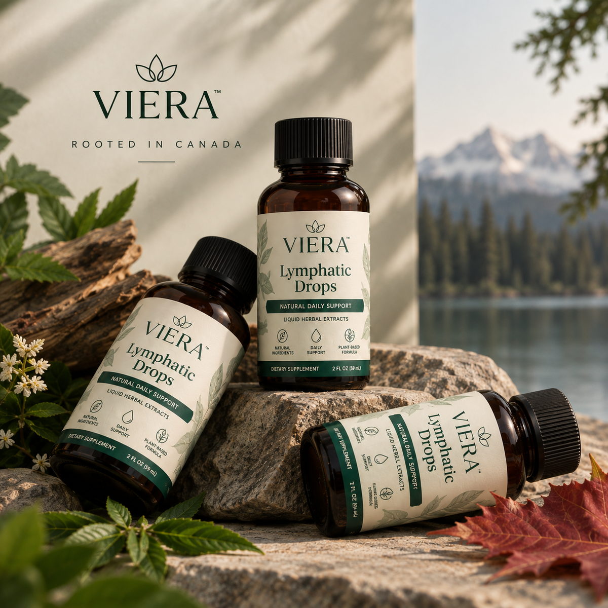Viera Lymphatic Drops in a natural botanical setting